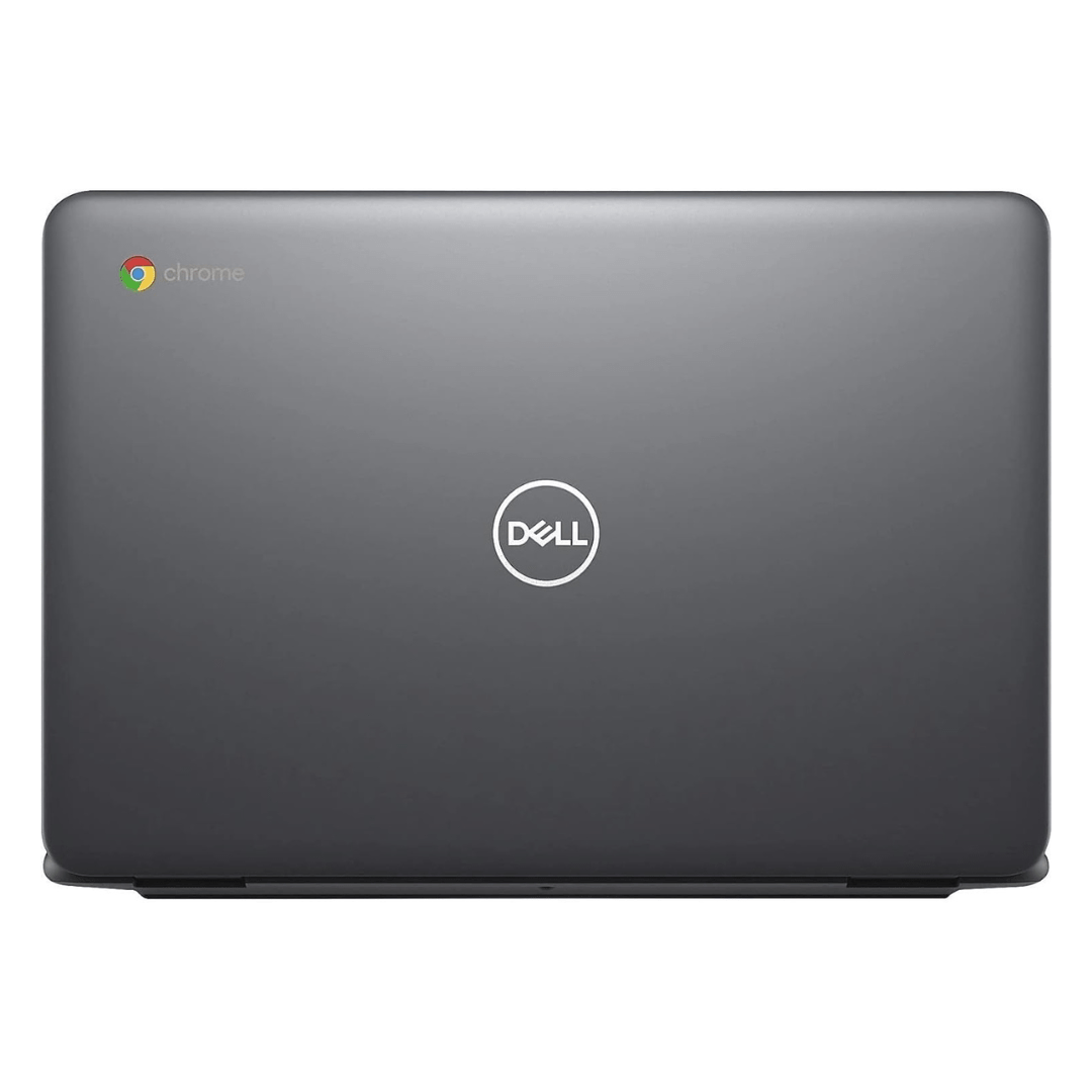 Rear-side view of the Dell Chromebook 3100 laptop port diagram, with no visible ports.