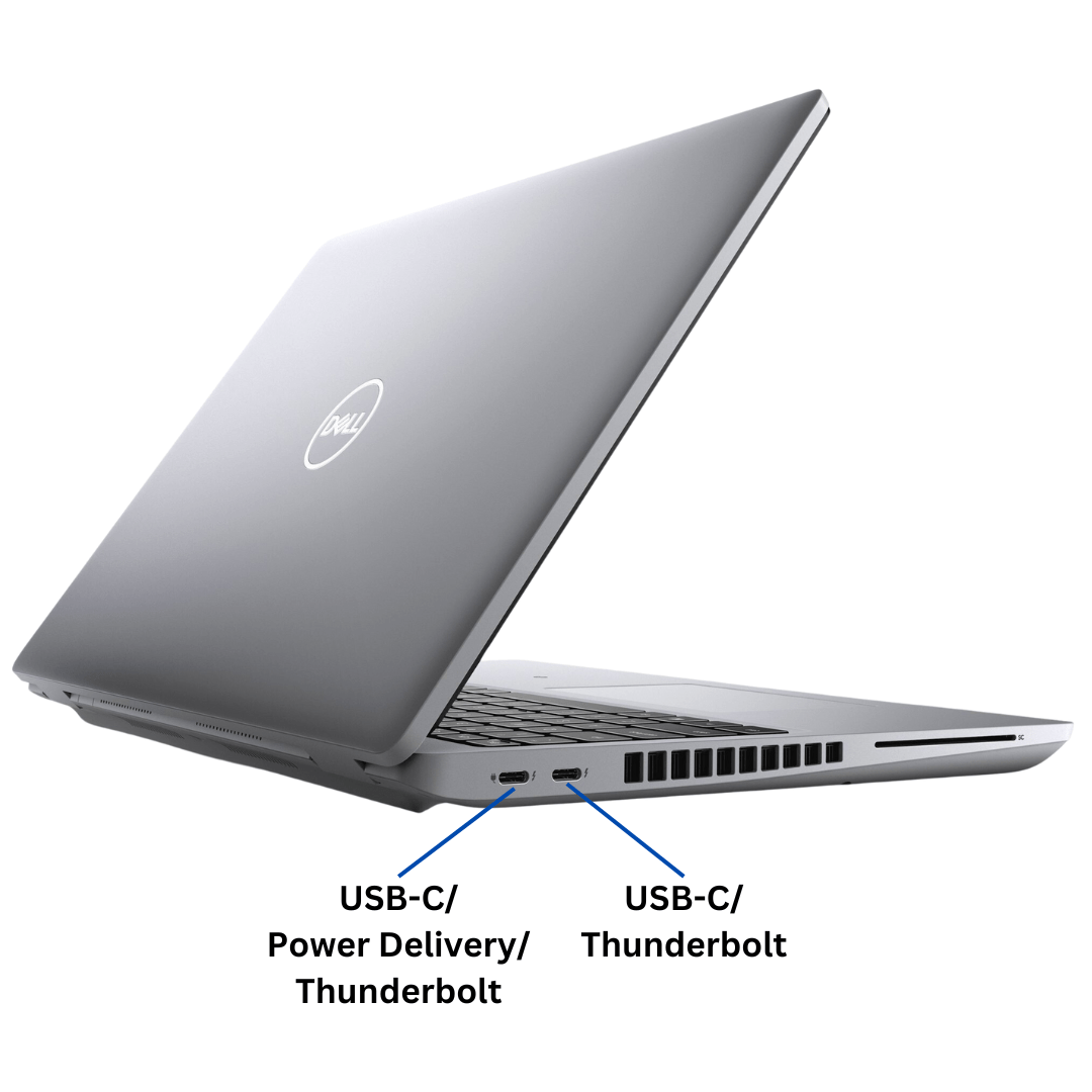 Left-side view of the Dell Latitude 5520 i5 laptop port diagram, with all visible ports labeled.