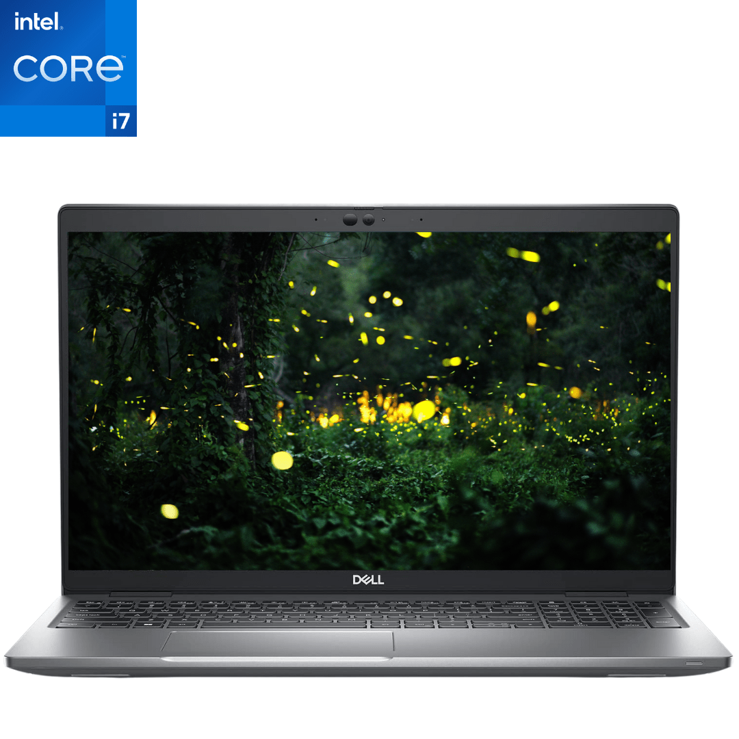 Front-facing image of an opened Dell Latitude 5530 i7 laptop.