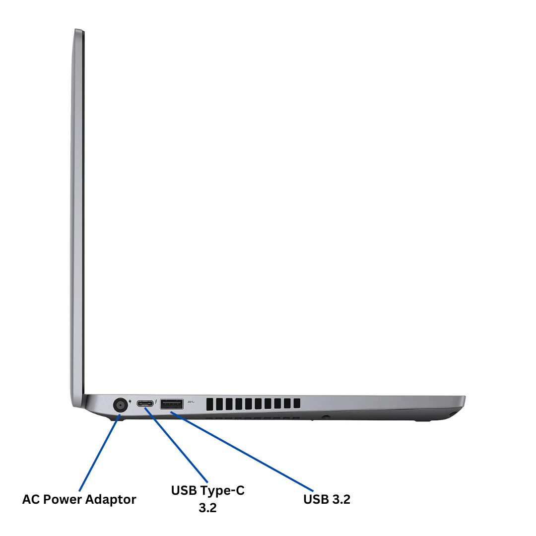 Dell Latitude 5410 left-side port diagram.
