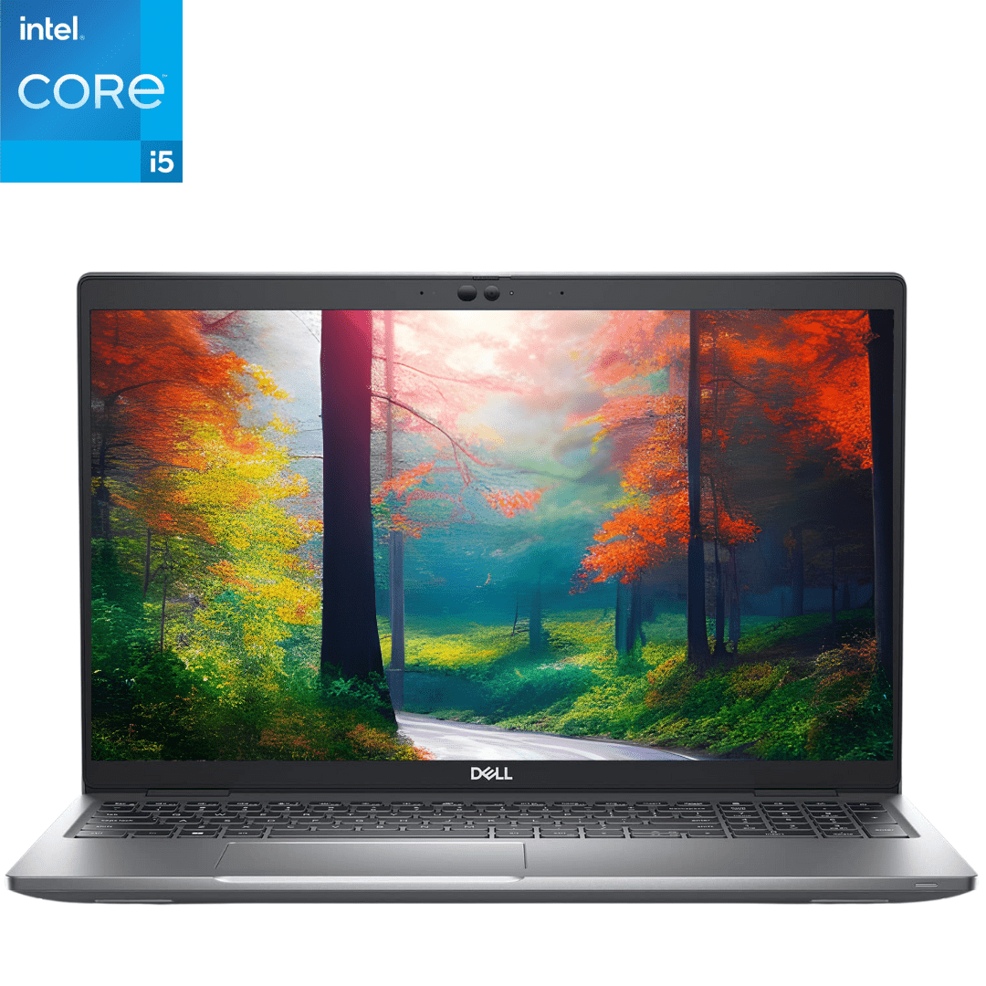 Front-facing image of an opened Dell Latitude 5530 i5 laptop.